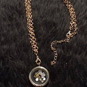 Floating charm necklace